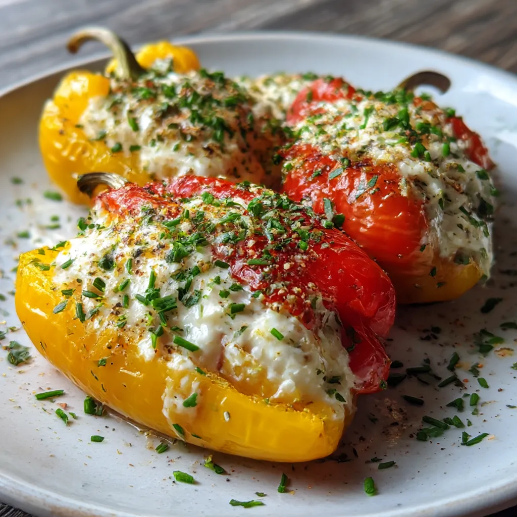 Cold Stuffed Mini Peppers with Cream Cheese