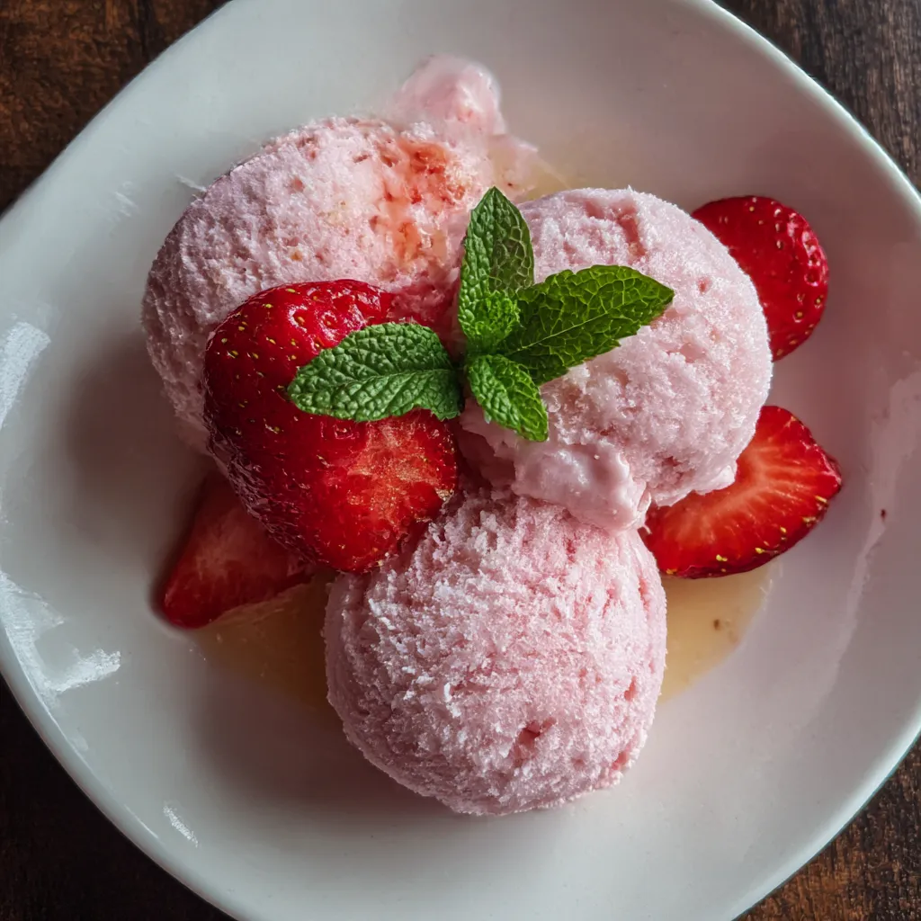 Refreshing Strawberry Frozen Yogurt