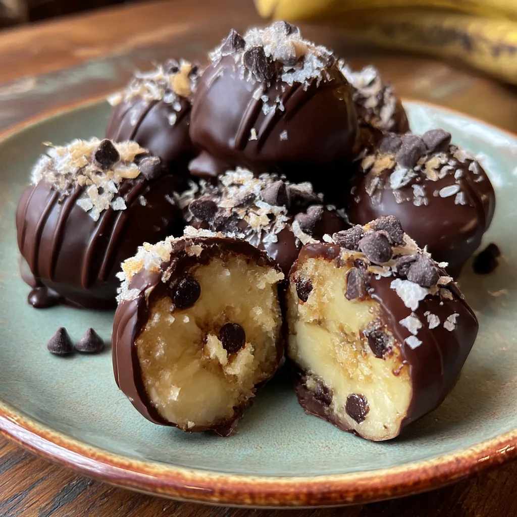 Chocolate Covered Banana Bites