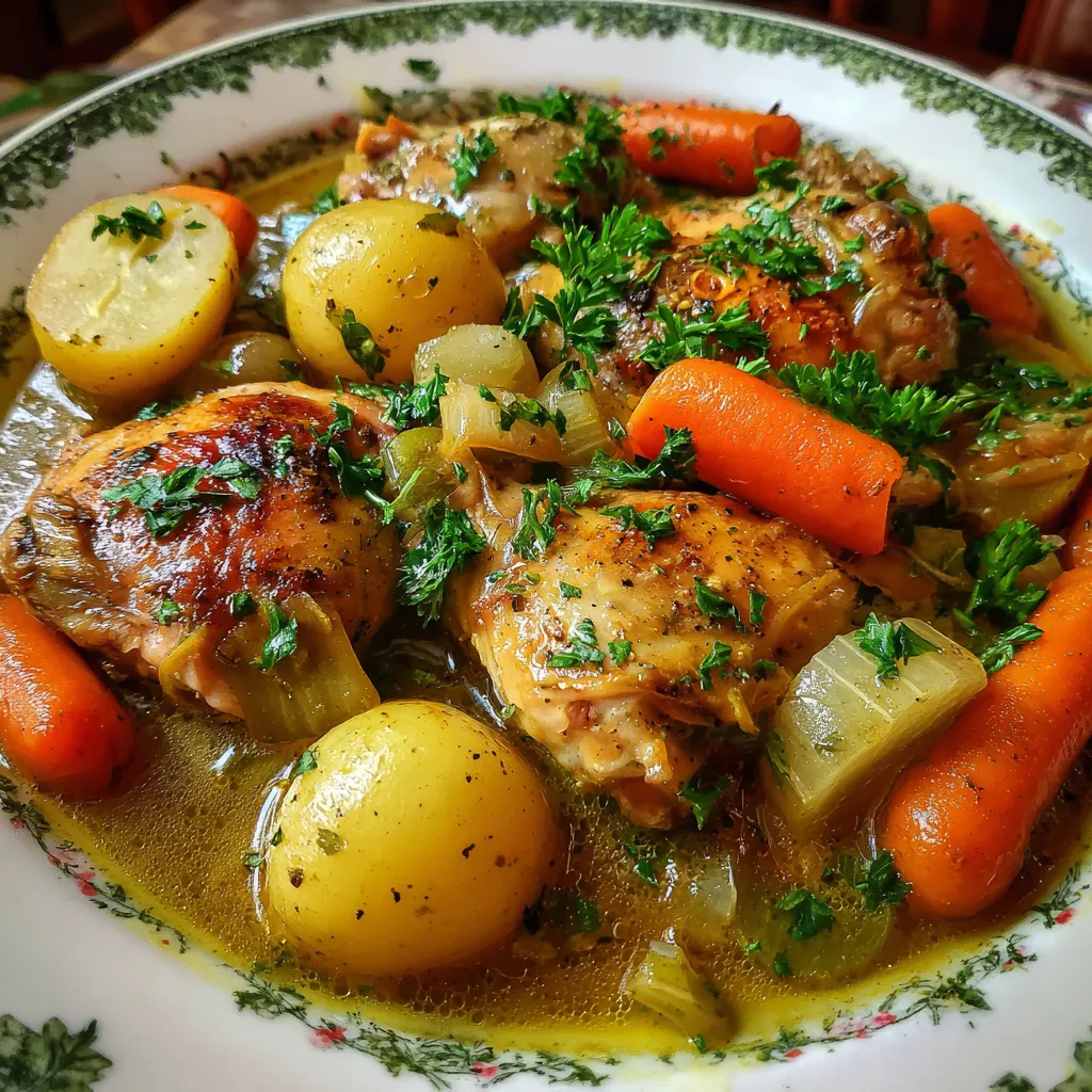 Slow Cooker White Wine Chicken Stew