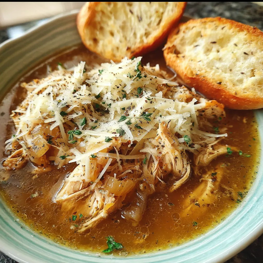 French Onion Chicken Soup