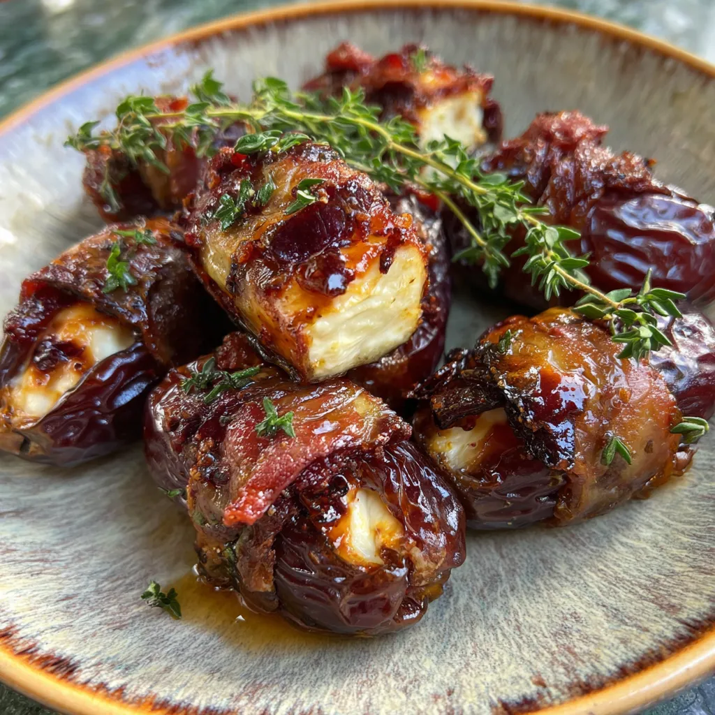 Air Fryer Brie Stuffed Dates