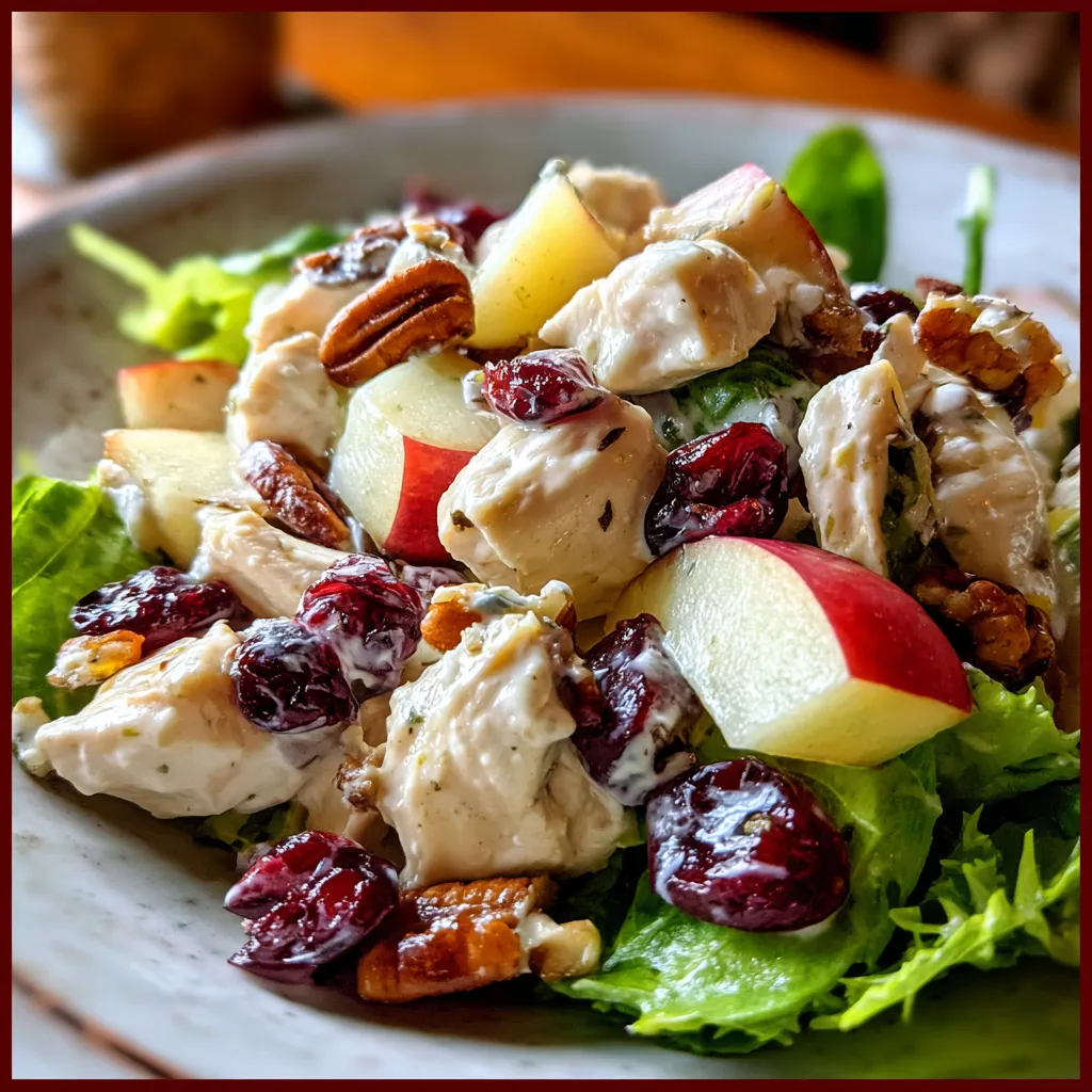 Fall Harvest Chicken Salad with Apples & Cranberries