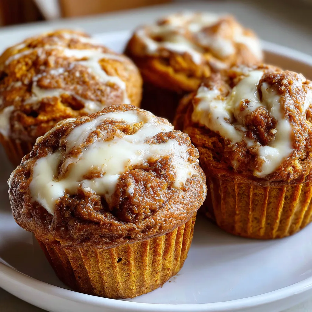 Pumpkin Cream Cheese Swirl Muffins