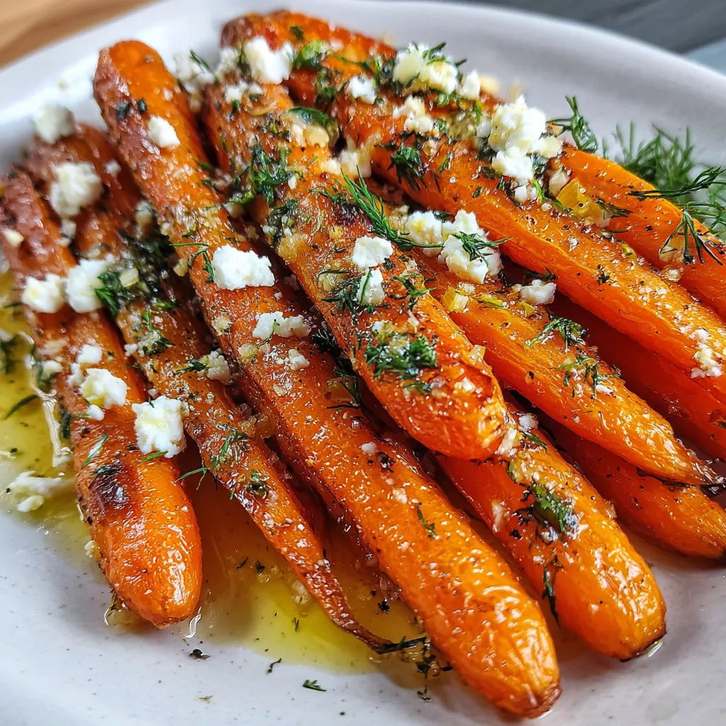 Honey Roasted Carrots with Feta & Dill