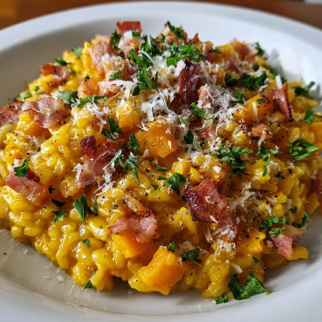 Pumpkin Risotto with Bacon &amp; Parmesan