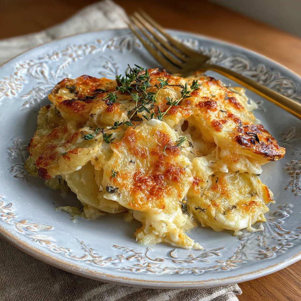 Creamy Cheesy Herbed Scalloped Potatoes