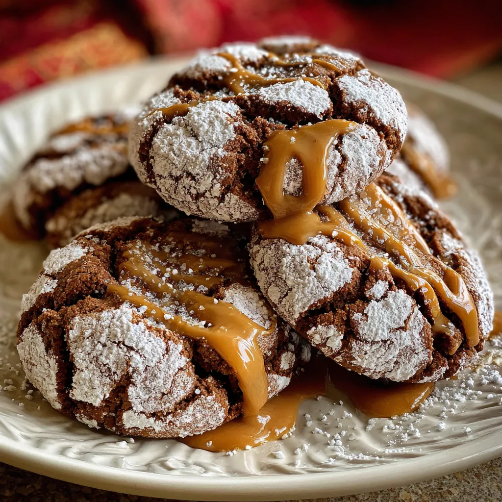 Chocolate Peanut Butter Crinkle Cookies