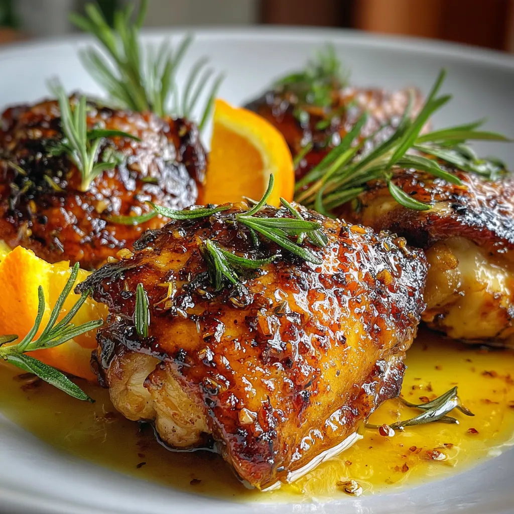 Spiced Orange and Rosemary Glazed Chicken Thighs