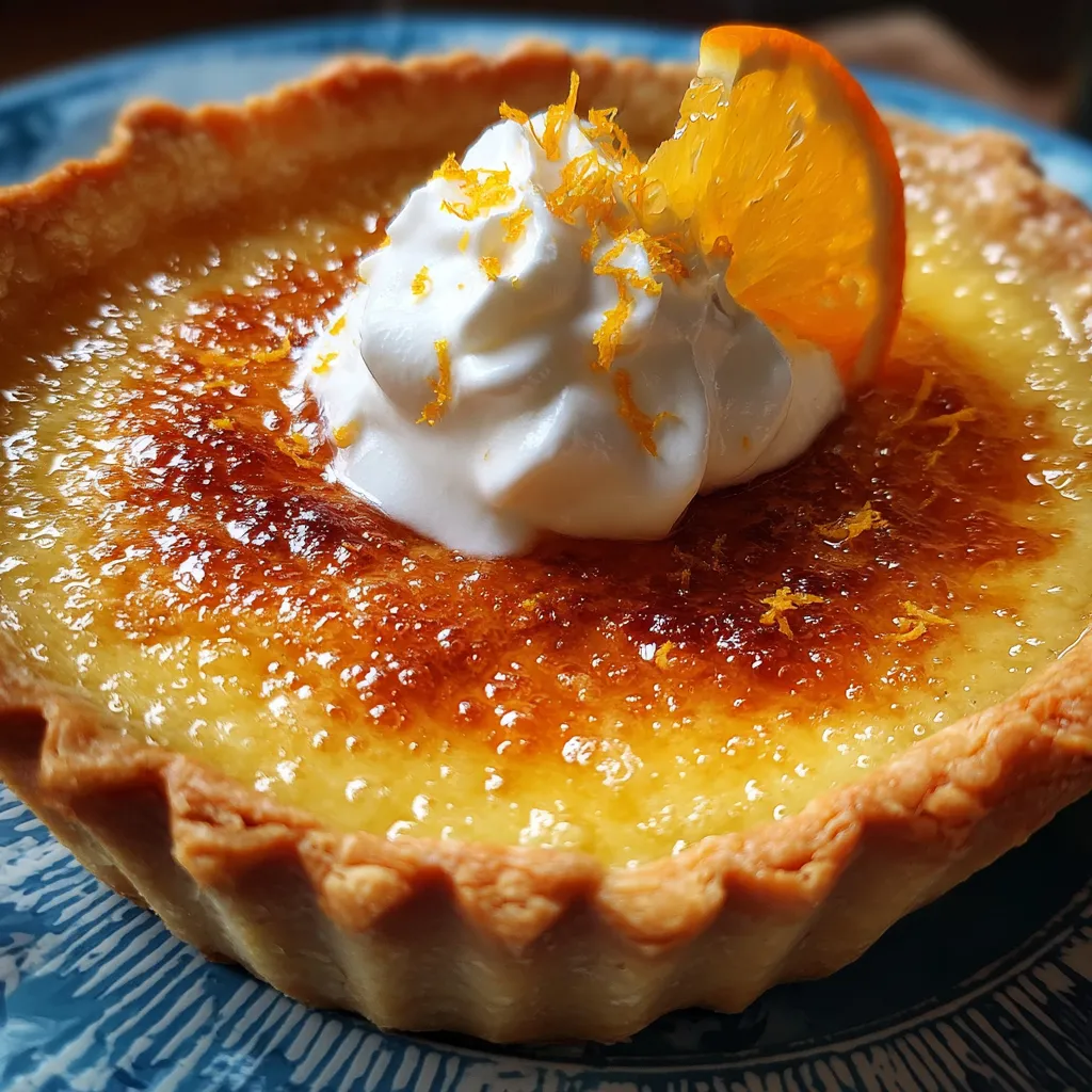 Orange Blossom Custard Pie with Buttery Crust