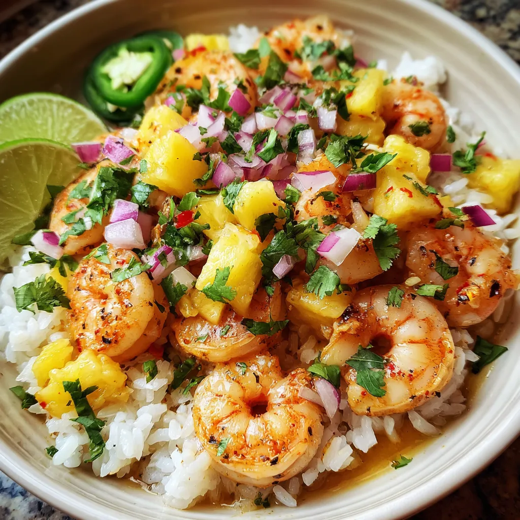 Shrimp &amp; Rice Bowl with Pineapple Salsa