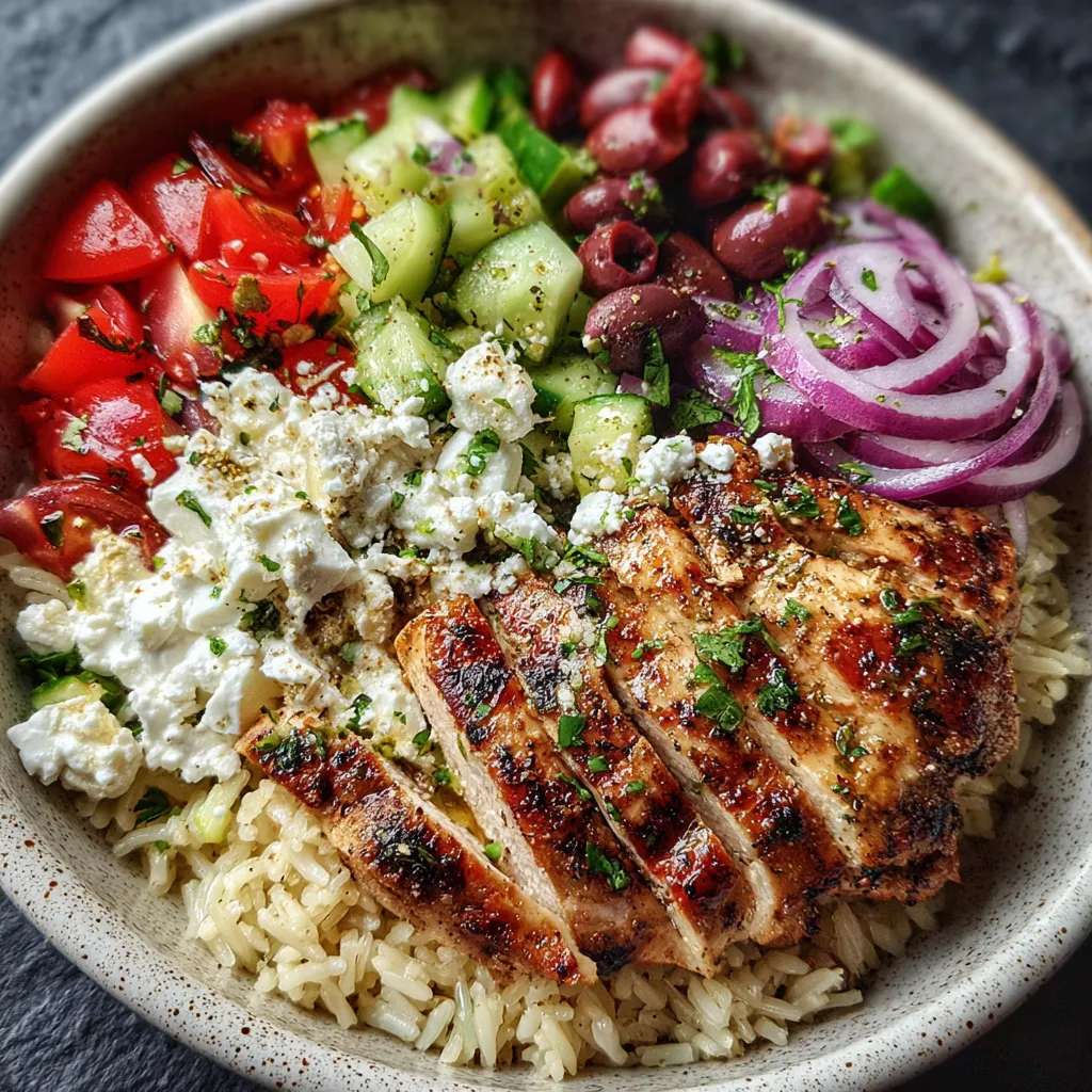 Greek Chicken Rice Bowl