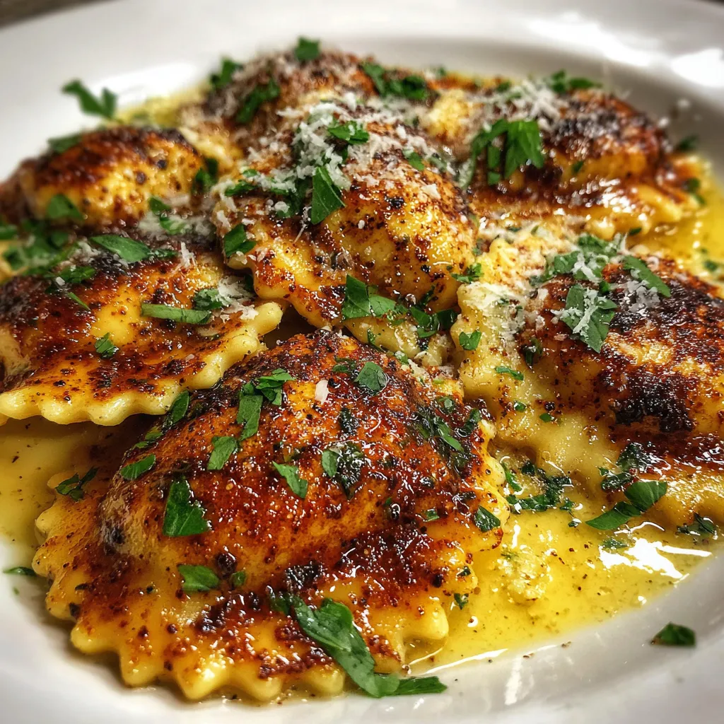 Blackened Chicken Ravioli