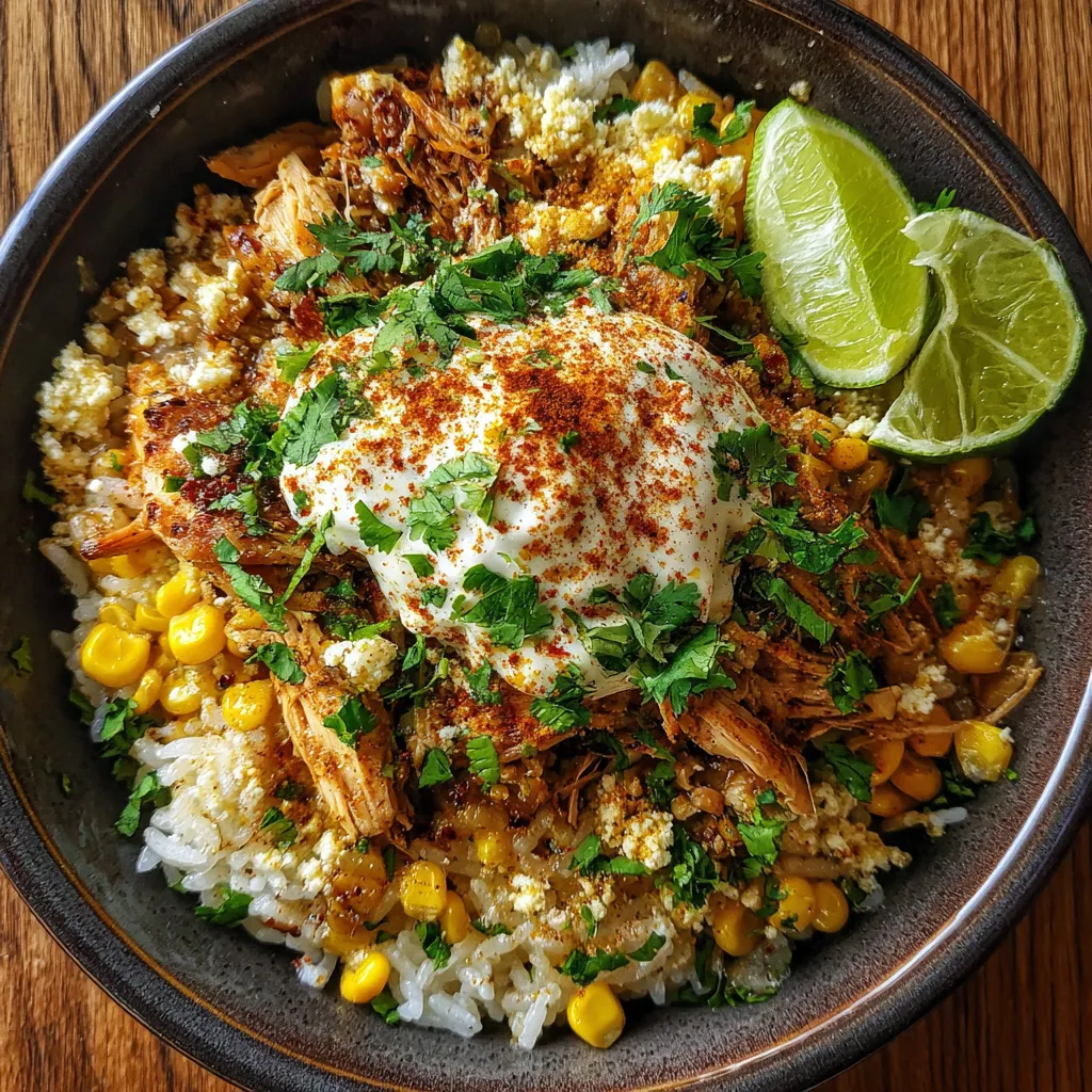 Street Corn Chicken Rice Bowl