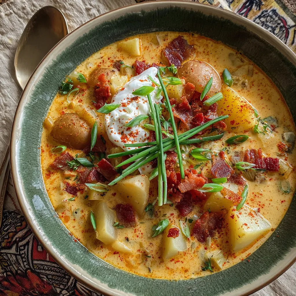Spicy Creamy Cajun Potato Soup